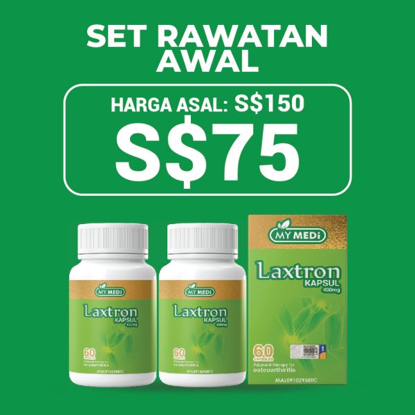 PAKEJ AWAL - 2 LAXTRON KAPSUL